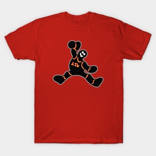 Jumping Atlanta Hawks Gingerbread Man T-Shirt